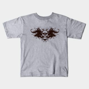 Skull on Rorschach test incblot Kids T-Shirt